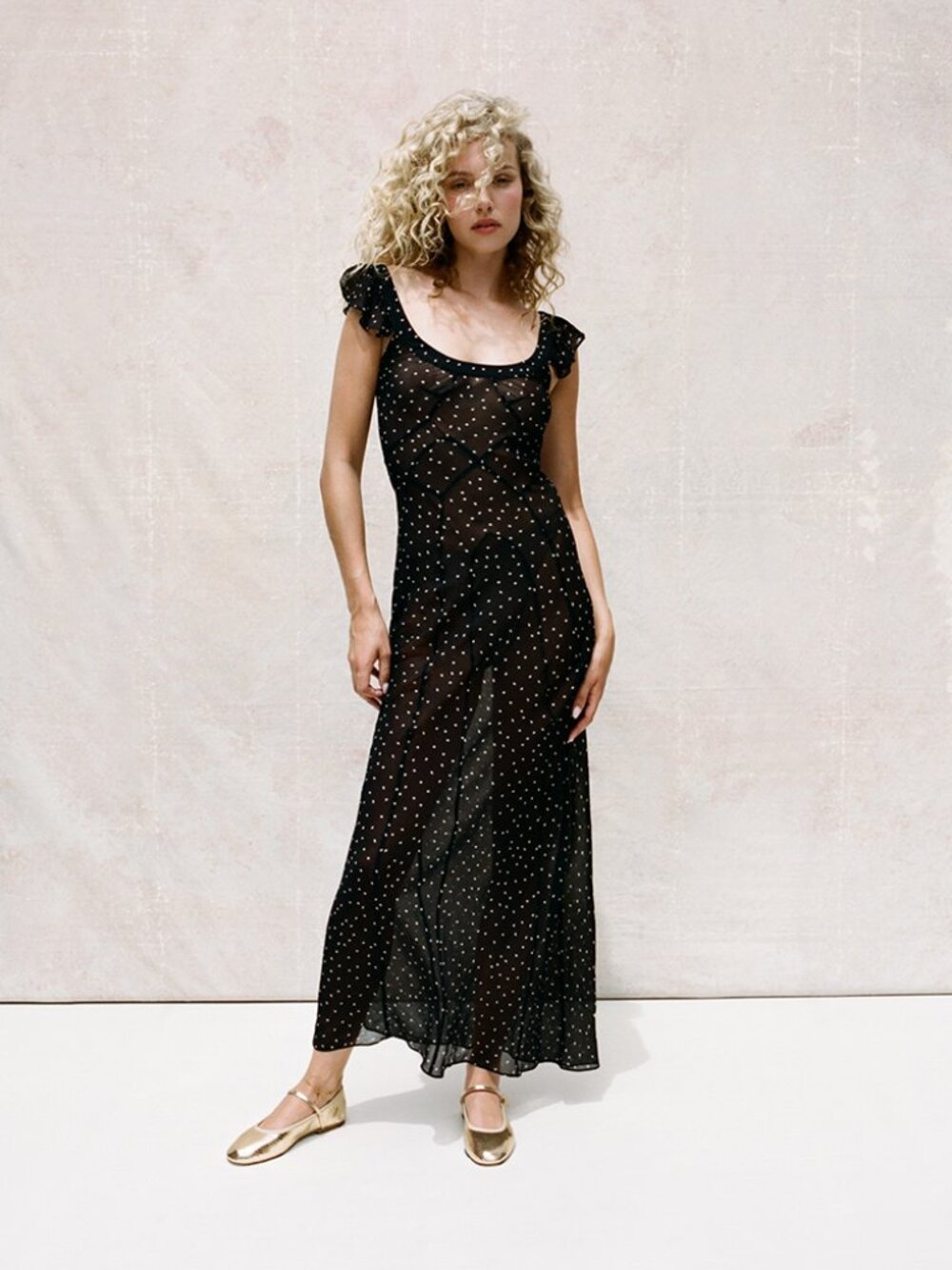 Realisation Par Black The Lila Celestial Dot Maxi Dress